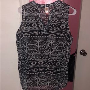 Sleeveless See Through Dress Shirt